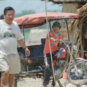 Man with motocar