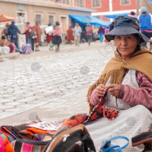 Mrs. Guillermina Bolivian Vendor of Textiles and Aguayos 1