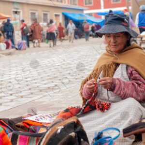 Mrs. Guillermina Bolivian Vendor of Textiles and Aguayos 3