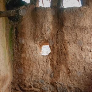 Mud Wall with Small Windows for Light Entry