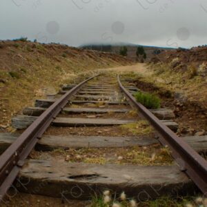 Old Railroad Line in Foggy Pampa 2