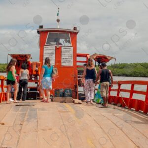 On the ferry crossing the river