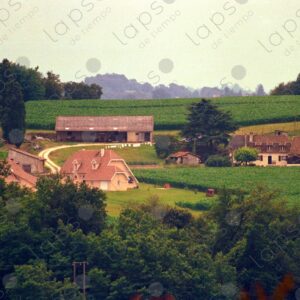 Ortez landscape with houses and fields