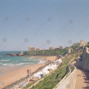 Panoramic view of Biarritz city and beach 2