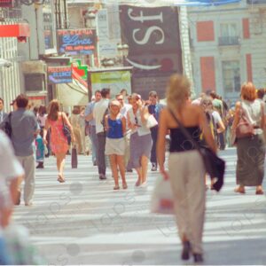 Pedestrian street in Madrid