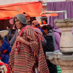 People in the Market Elderly Man in Traditional Tarabuco Attire 3