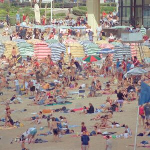 People summer beach Biarritz