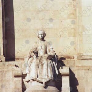 Plaza de España, detail of the queen, monument to Cervantes