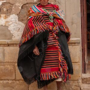 Portrait of Indigenous Resident Wearing Tarabuco Attire 2
