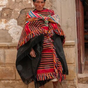 Portrait of Indigenous Resident Wearing Tarabuco Attire 3