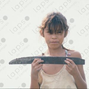 Portrait of a girl with a machete 1