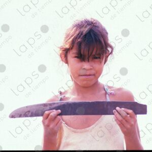 Portrait of a girl with a machete 2