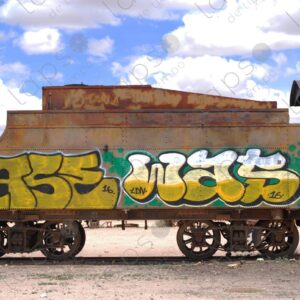 Potosi Train Cemetery Abandoned Train Car with Graffiti