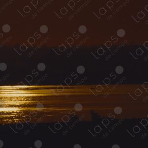 Reflection of the golden sunset on the Amazon River