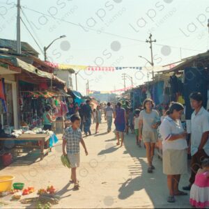Requena Market with pedestrians 1