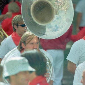 San Fermín, man with trombone, Pamplona