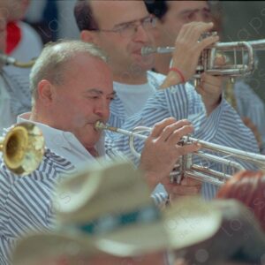 San Fermín, men playing trumpets