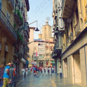 San Fermín, people in the streets, Pamplona