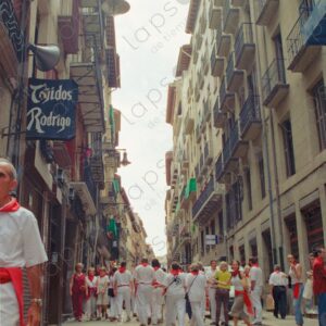 San Fermín, people wandering around Pamplona 2