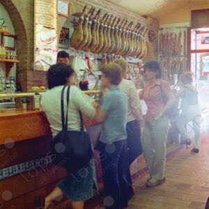 Service counter with hanging hams, Madrid 2
