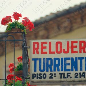 Sign of the Pamplona watchmaker's shop
