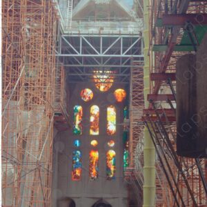 Stained glass windows of the Sagrada Familia, scaffolding 2