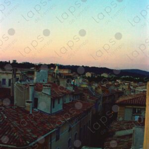 Sunset over the rooftops of Aix-en-Provence