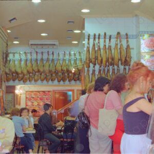 Tapas restaurant with hanging hams, Madrid 2