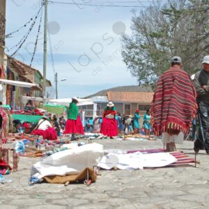 Tarabuco square people walking and sale of awayos 2