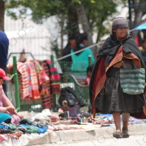 Tarabuco square people walking and sale of awayos 3