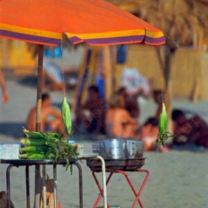 Torvaianica beach maiz snack, Italy