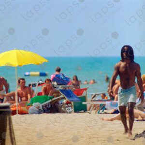Torvaianica beach, people, Italy