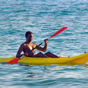 Torvaianica sea, kayak, Italy