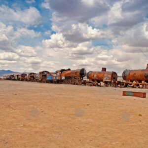 Train Cemetery Landscape Potosi