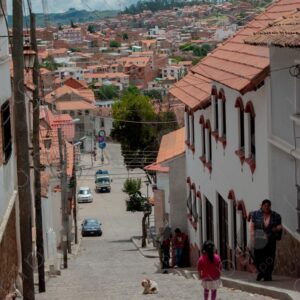 View of Sucre Street with Cobblestones