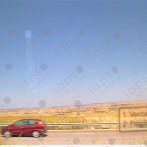 View of sunflower fields in southern Spain from train 3