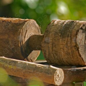 Wooden dumbbell