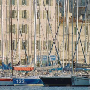 Yachts with buildings in the background, Marseille