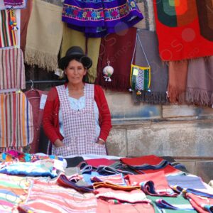Woman in her sales position