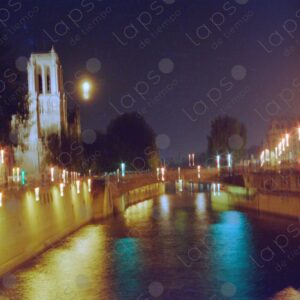 River Seine Notre Dame blurry shot night