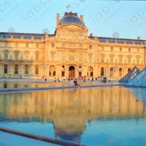 Sunset outside the Louvre 2