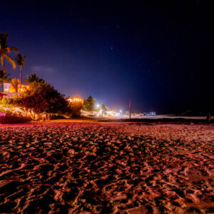 night beach isabela island galapagos 2
